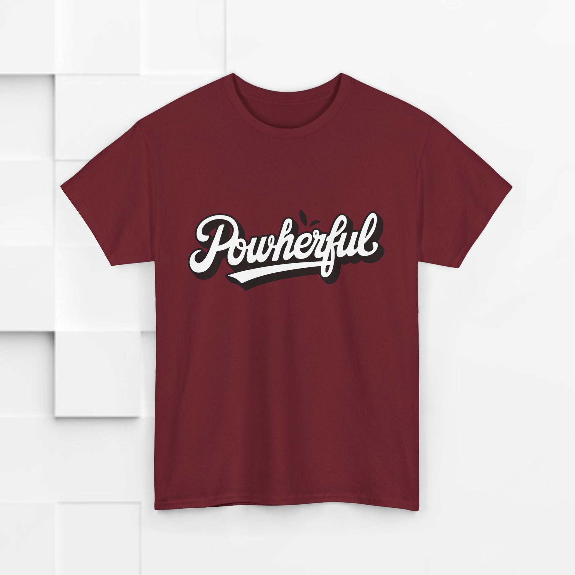 Unisex Heavy Cotton Tee - 'Powerful' Graphic Tee for Empowerment and Self-Expression - GULLYDESIGN
