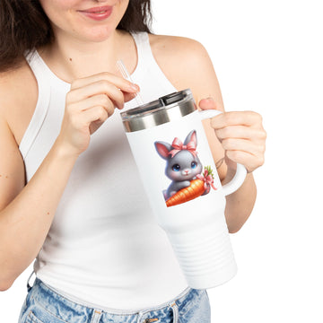 Cute Bunny Insulated Travel Mug - 40oz – Perfect for Spring Outings & Gifts - GULLYDESIGN