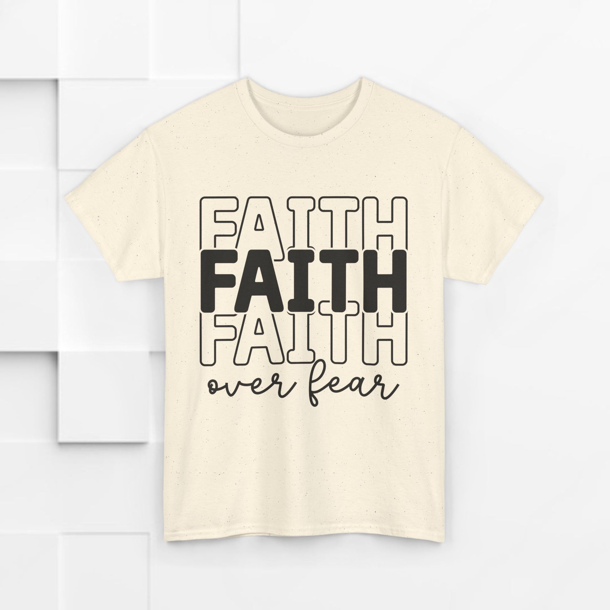 Faith Over Fear Unisex Heavy Cotton Tee - Inspirational T-Shirt - GULLYDESIGN