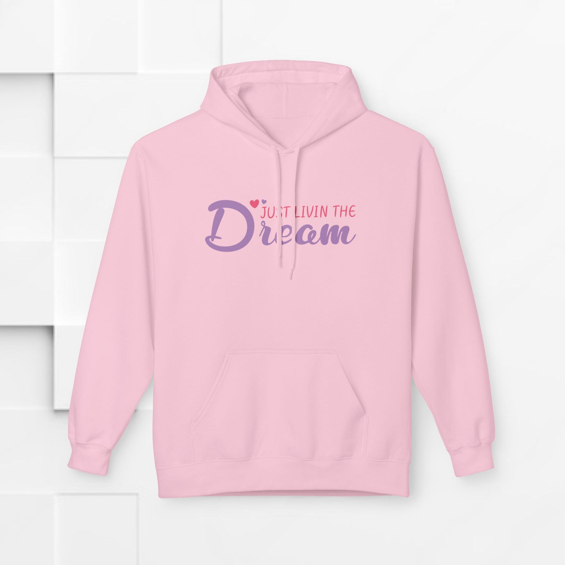 Just Livin' The Dream Hoodie - Unisex Midweight Softstyle Fleece, Cozy Casual Wear - GULLYDESIGN
