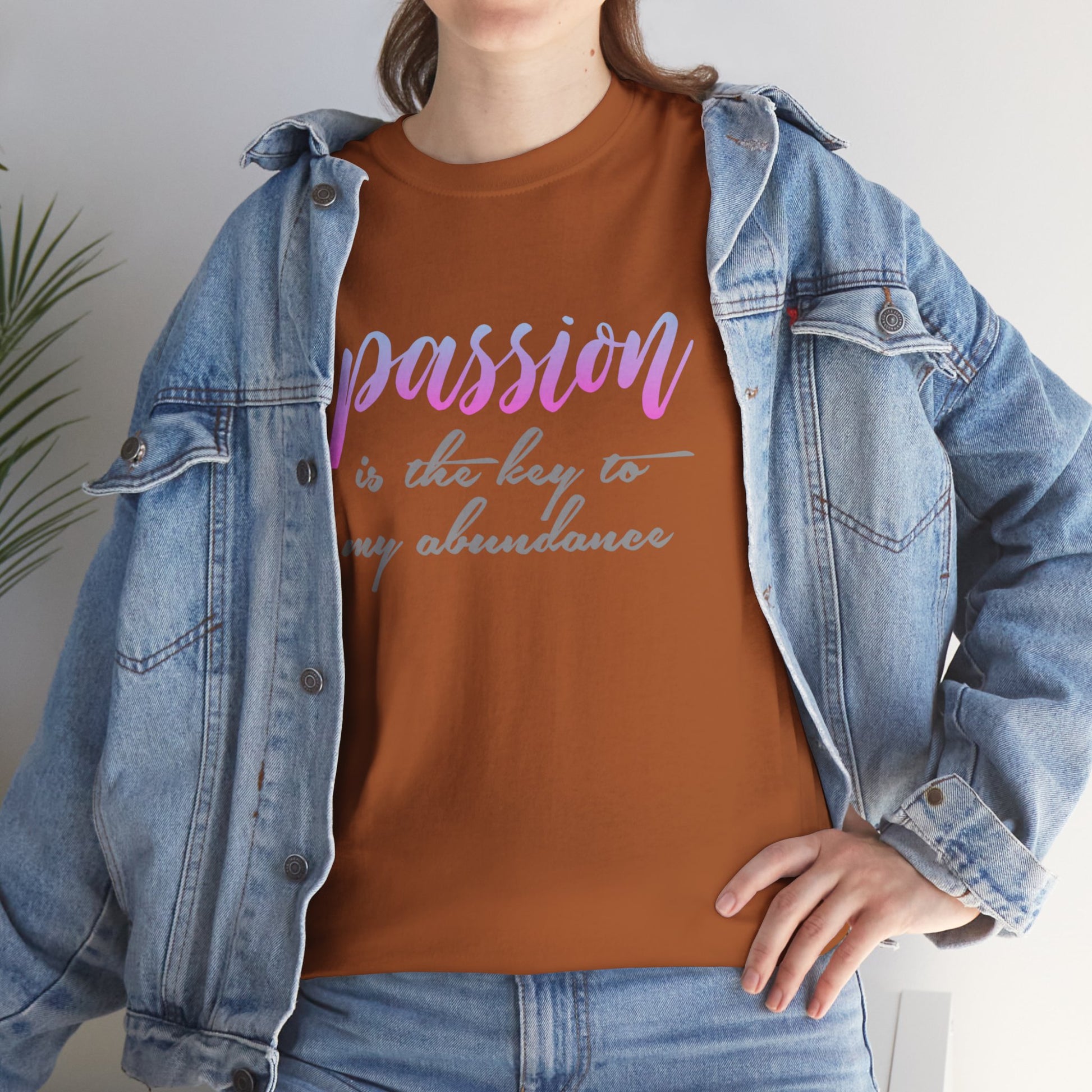 Passion is the Key Unisex Heavy Cotton Tee - Motivational T-Shirt for Inspiration and Abundance - GULLYDESIGN
