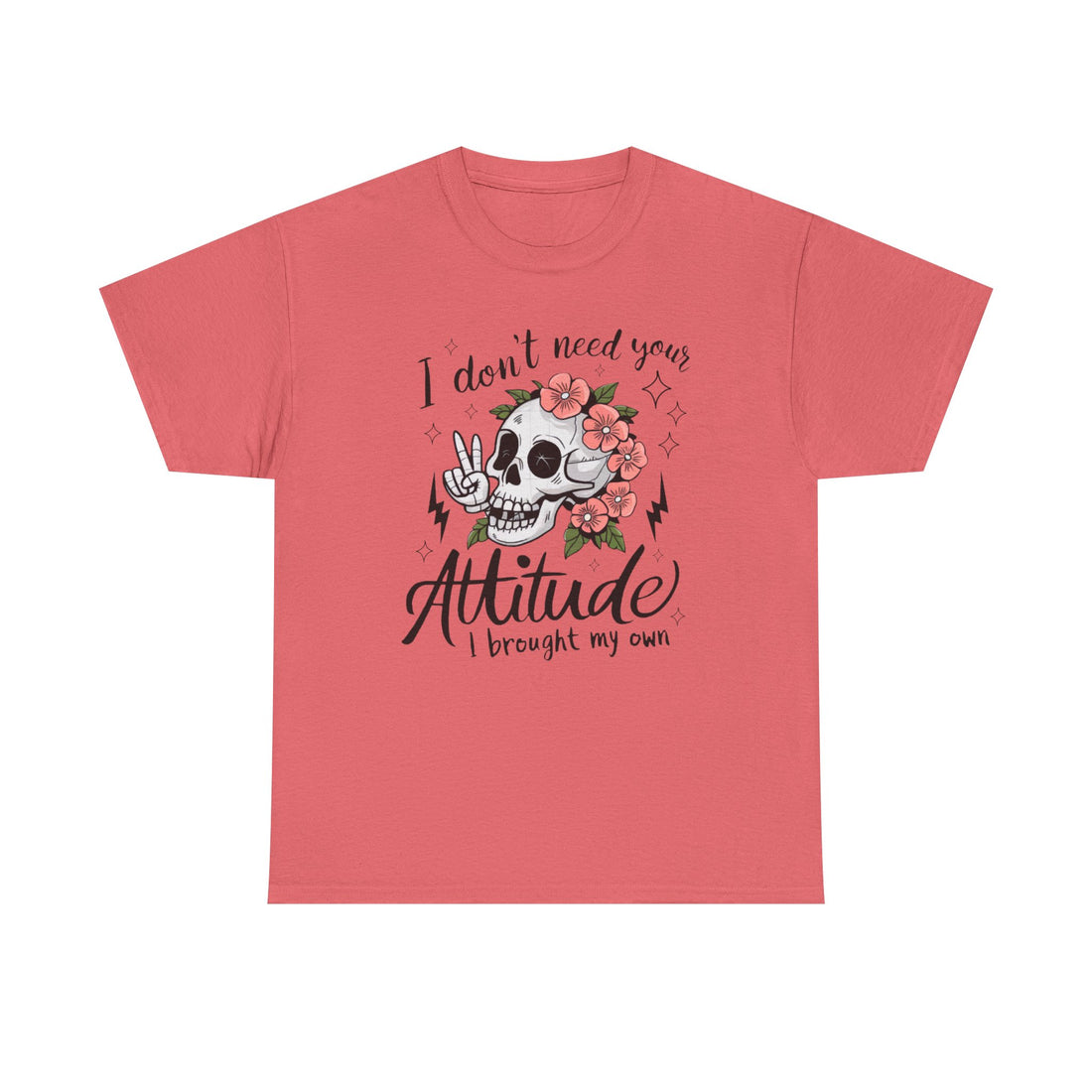 Rebellious Skull Attitude Unisex Heavy Cotton Tee