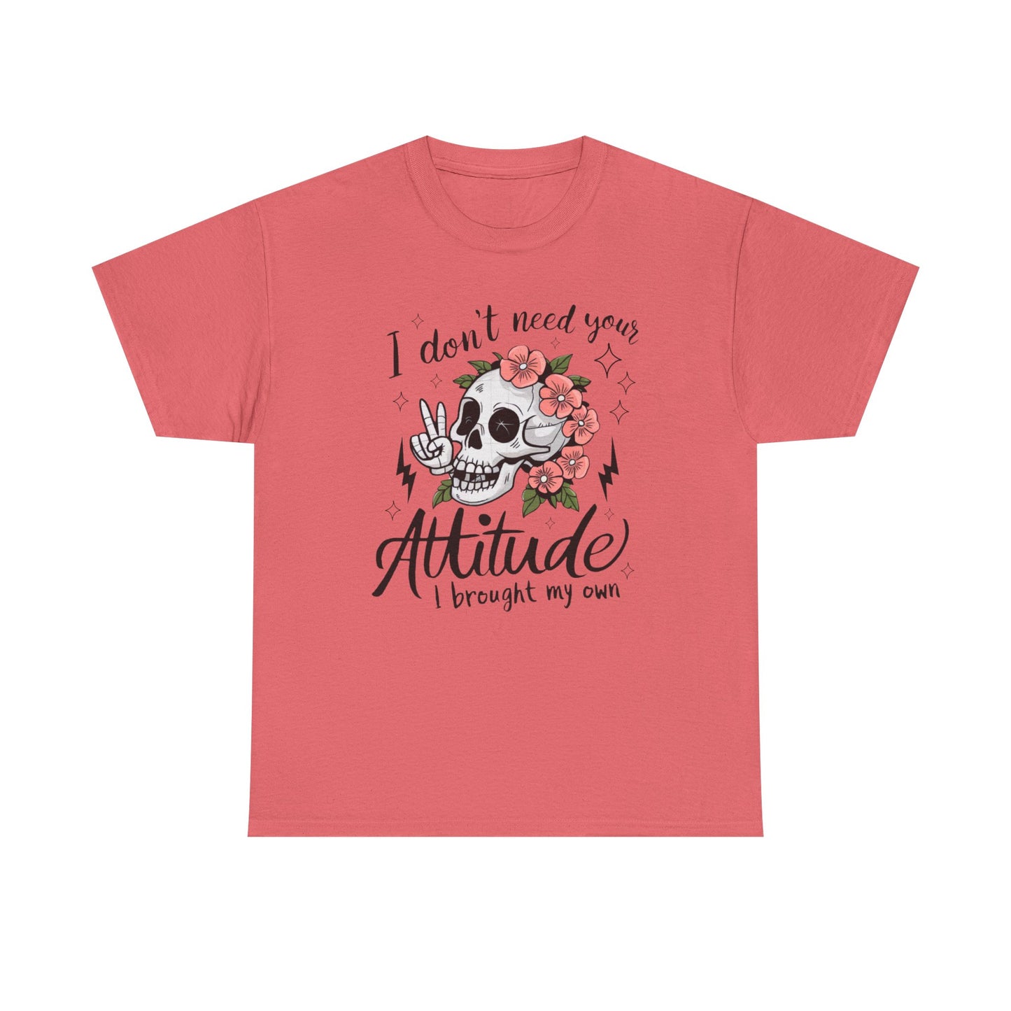 Rebellious Skull Attitude Unisex Heavy Cotton Tee