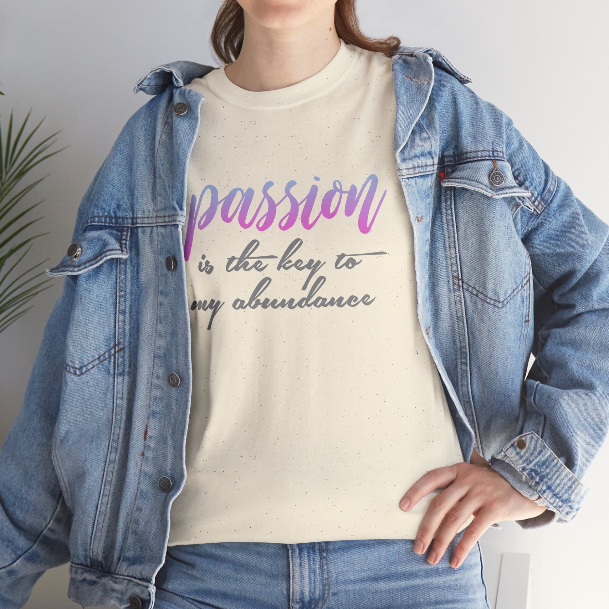 Passion is the Key Unisex Heavy Cotton Tee - Motivational T-Shirt for Inspiration and Abundance - GULLYDESIGN