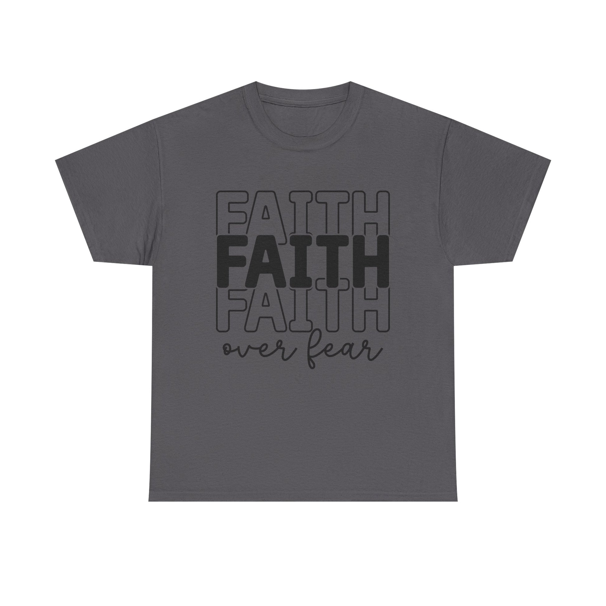 Faith Over Fear Unisex Heavy Cotton Tee - Inspirational T-Shirt - GULLYDESIGN