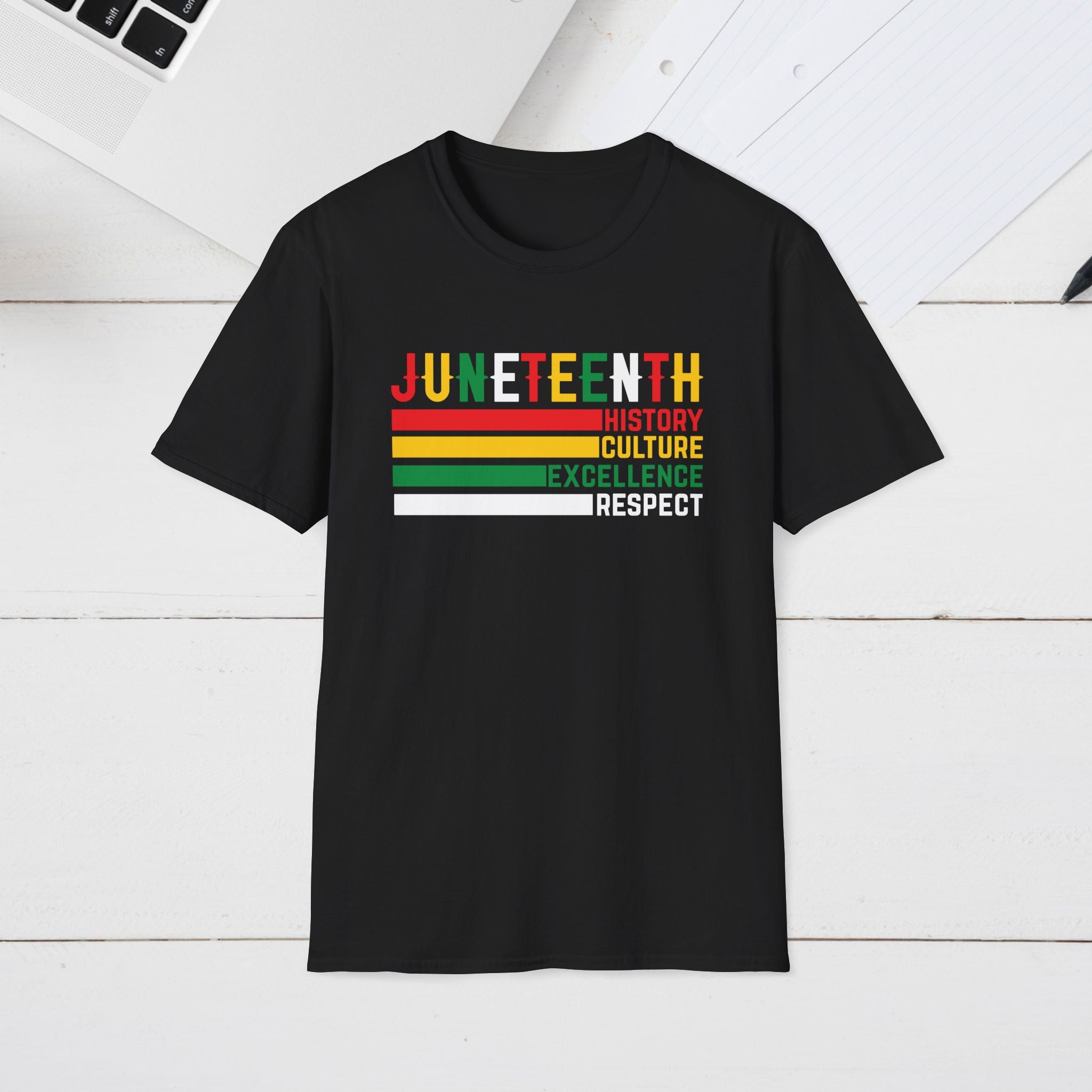 Juneteenth Celebration T-Shirt - History, Culture, Excellence, Respect