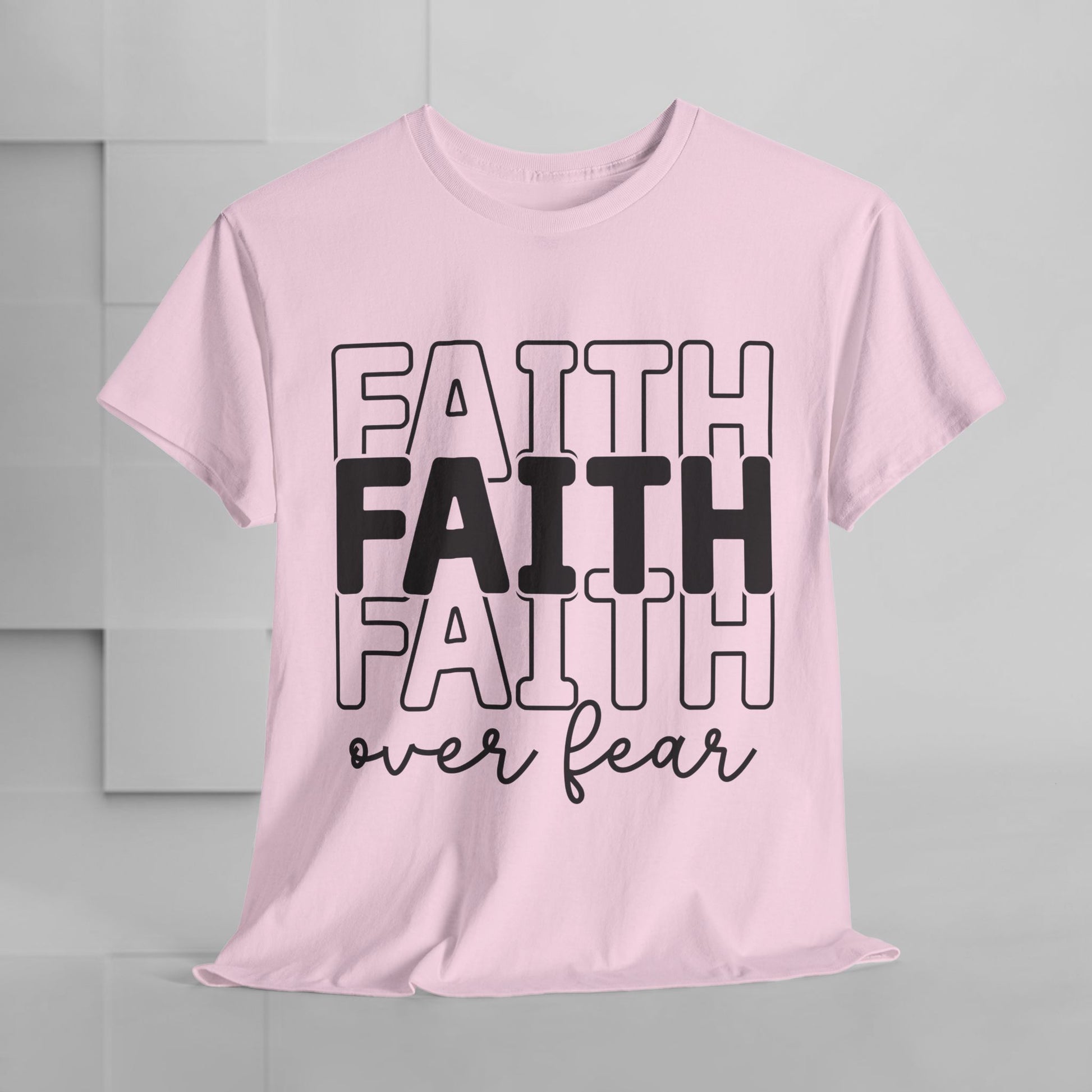 Faith Over Fear Unisex Heavy Cotton Tee - Inspirational T-Shirt - GULLYDESIGN