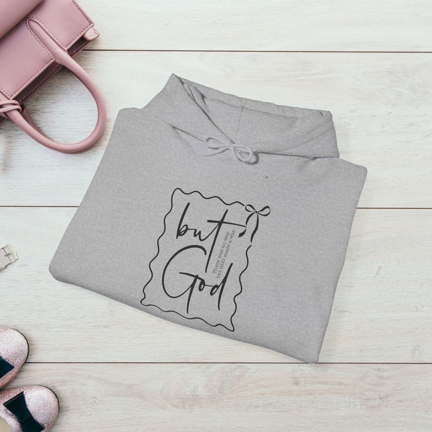 Inspirational Unisex Heavy Blend Hoodie - "but God" Design