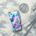 Whimsical Floral Tumbler - 20oz Vagabond Charm with Butterflies - GULLYDESIGN