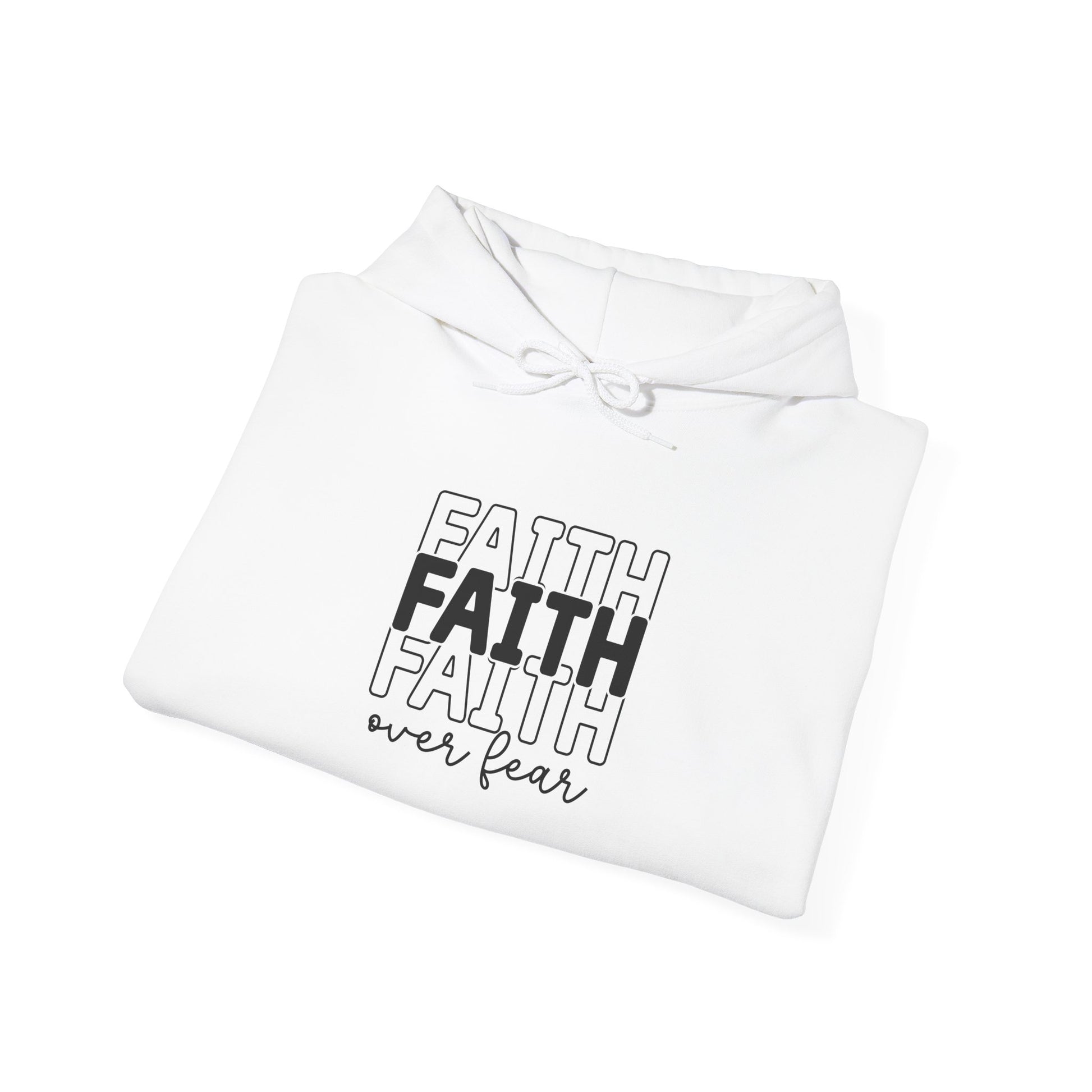 Faith Over Fear Unisex Hooded Sweatshirt - Inspirational Casual Wear - GULLYDESIGN
