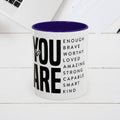 Inspirational Colorful Mug - Empowering Affirmations for Coffee Lovers - GULLYDESIGN