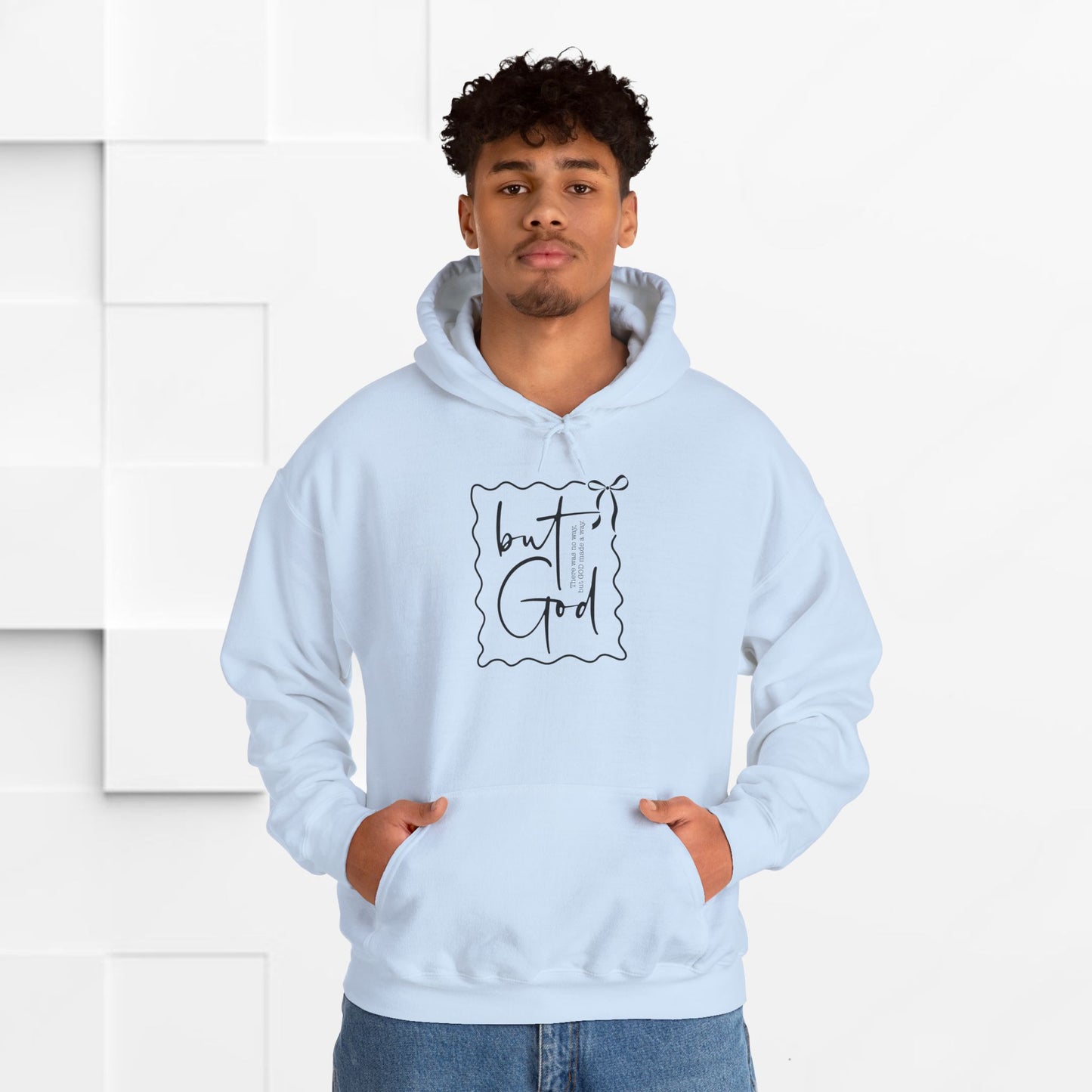 Inspirational Unisex Heavy Blend Hoodie - "but God" Design