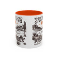 Inspirational Desert Scene Mug - 11oz & 15oz Colorful Coffee Cup for Faith & Encouragement - GULLYDESIGN