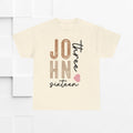 Personalized Unisex Heavy Cotton Tee - Custom Name & Age Design - GULLYDESIGN