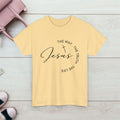 Faith-Inspired Unisex Heavy Cotton Tee - 'The Way, The Truth, The Life' - GULLYDESIGN
