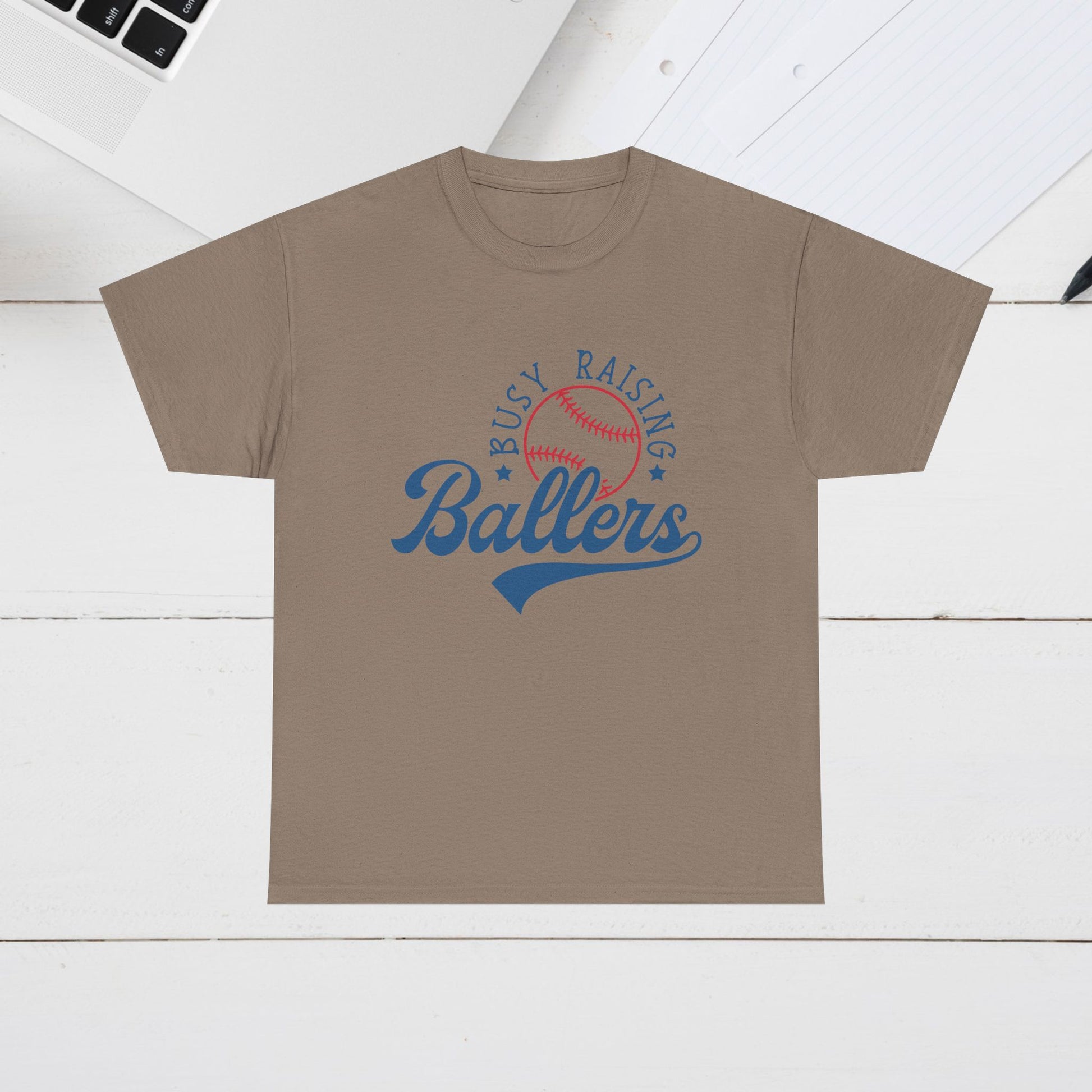 Busy Raising Ballers Unisex Heavy Cotton Tee - GULLYDESIGN