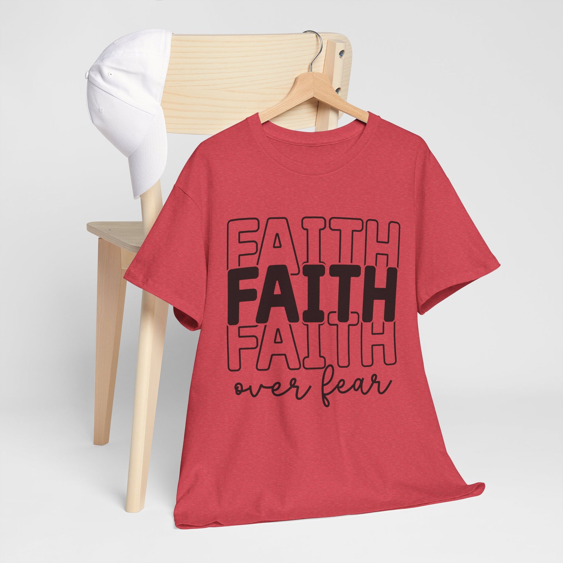 Faith Over Fear Unisex Heavy Cotton Tee - Inspirational T-Shirt - GULLYDESIGN