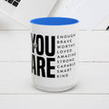 Inspirational Colorful Mug - Empowering Affirmations for Coffee Lovers - GULLYDESIGN