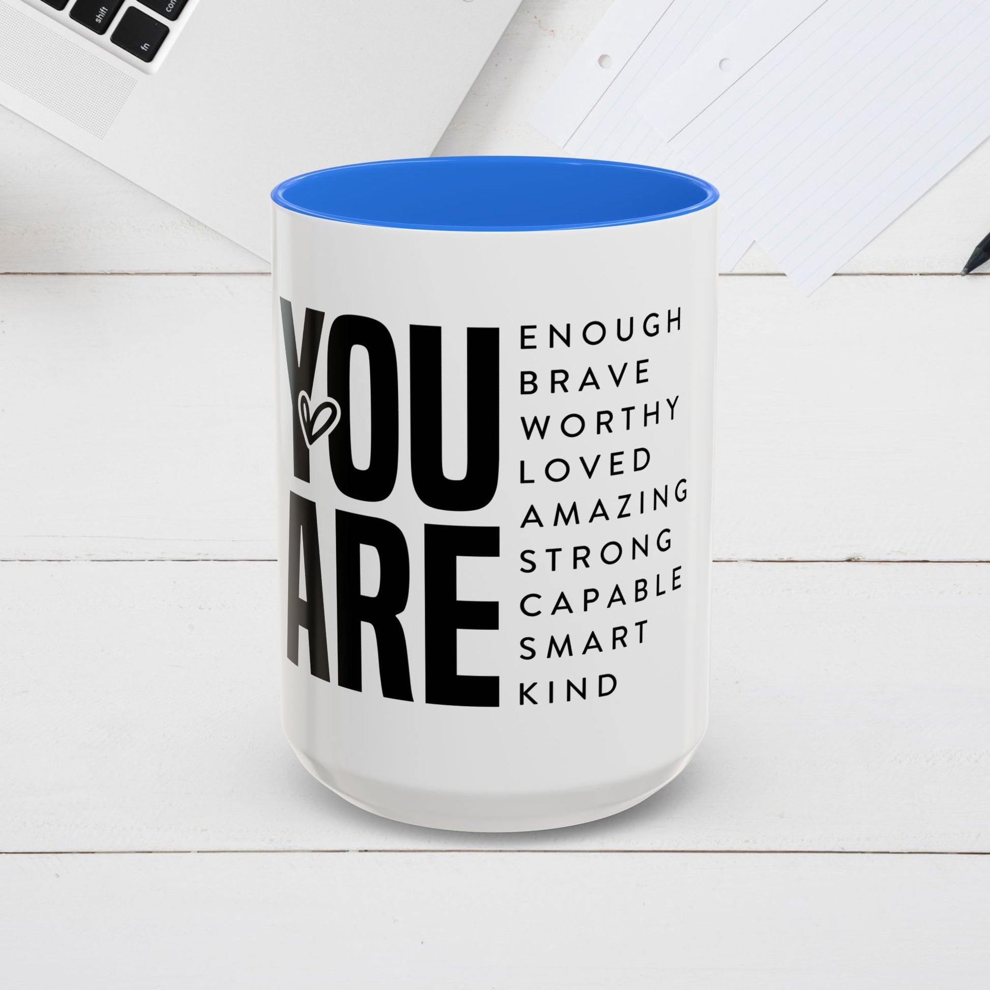 Inspirational Colorful Mug - Empowering Affirmations for Coffee Lovers - GULLYDESIGN