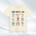 God Says I Am Unisex Heavy Cotton Tee - Inspirational Graphic T-Shirt - GULLYDESIGN