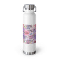Inspirational Copper Insulated Water Bottle - 22oz - Motivational Quotes & Colorful Design - GULLYDESIGN