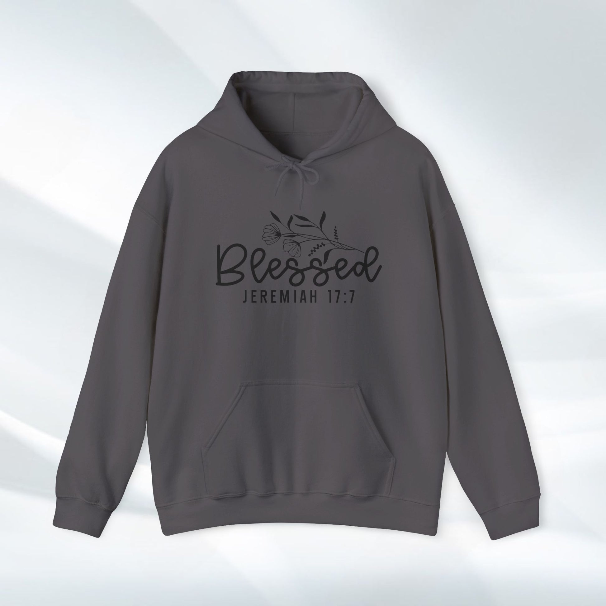 Blessed Hooded Sweatshirt | Jeremiah 17:7 | Cozy Unisex Sweatshirt for Faith & Inspiration - GULLYDESIGN