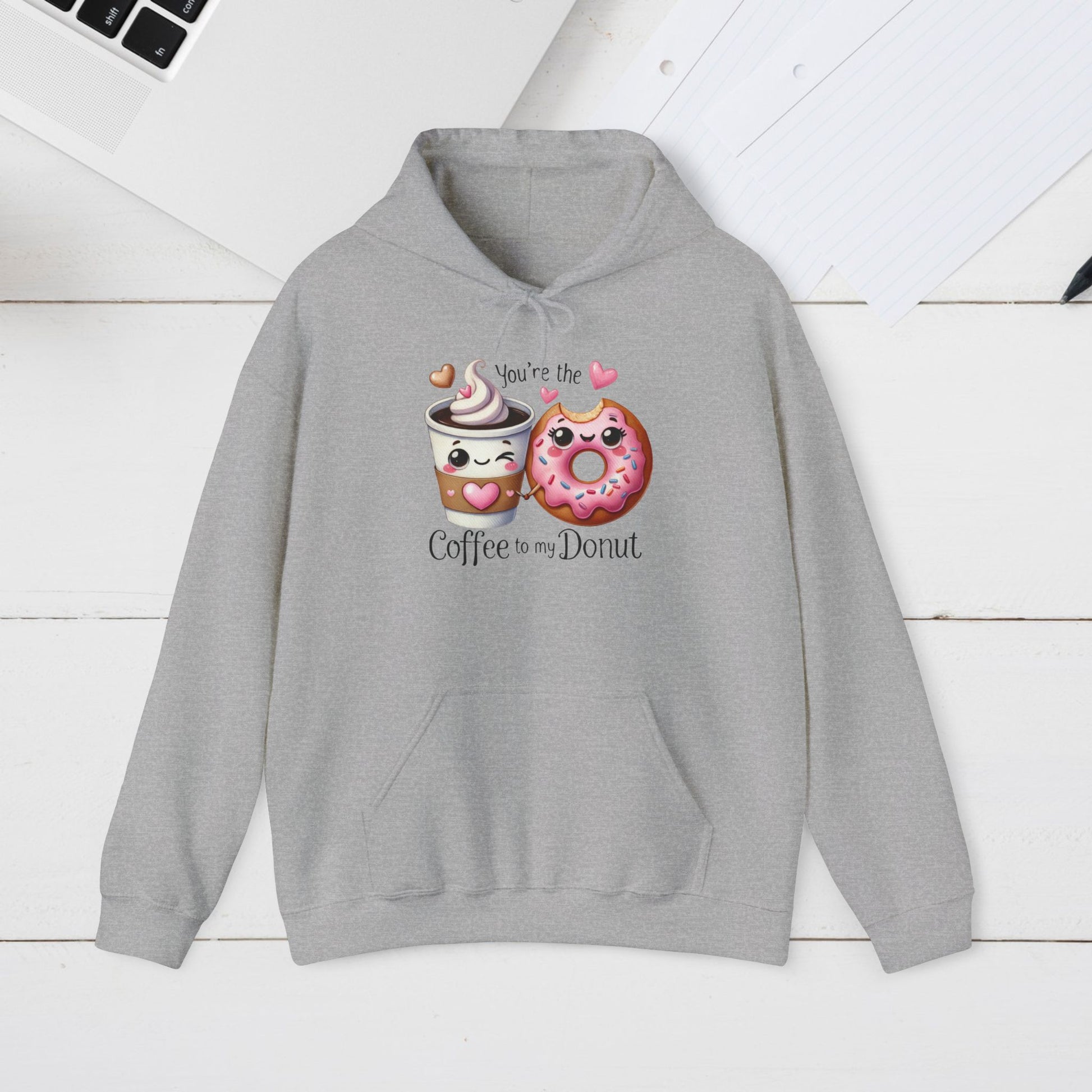 Cute Coffee & Donut Hoodie - You're the Coffee to My Donut Sweatshirt - GULLYDESIGN
