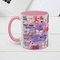 Inspirational Grateful and Thankful Butterfly Mug - Colorful 11oz & 15oz Coffee Cup with Motivational Quotes - GULLYDESIGN
