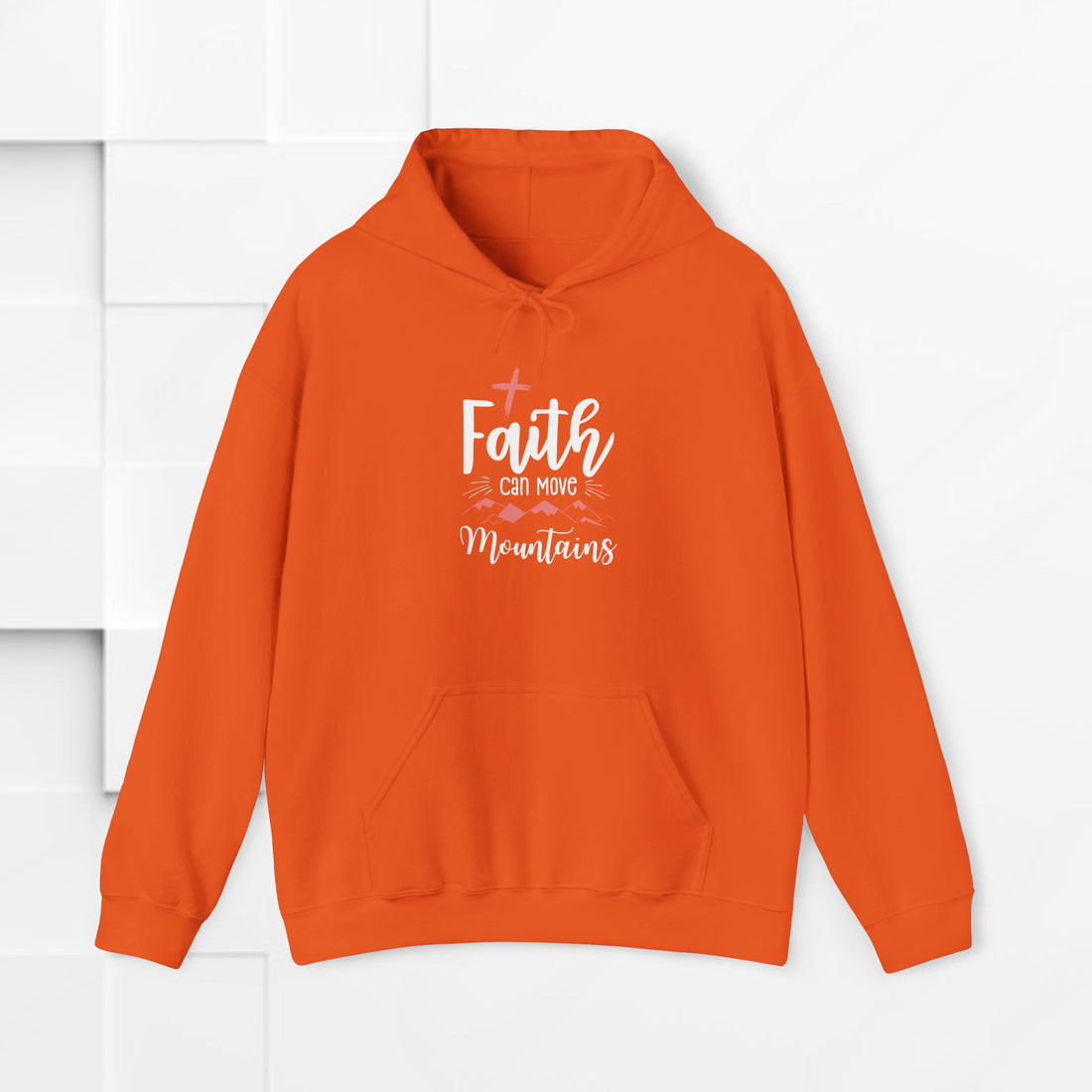 Faith Can Move Mountains Hoodie - Unisex Heavy Blend™ Sweatshirt for Inspirational Comfort