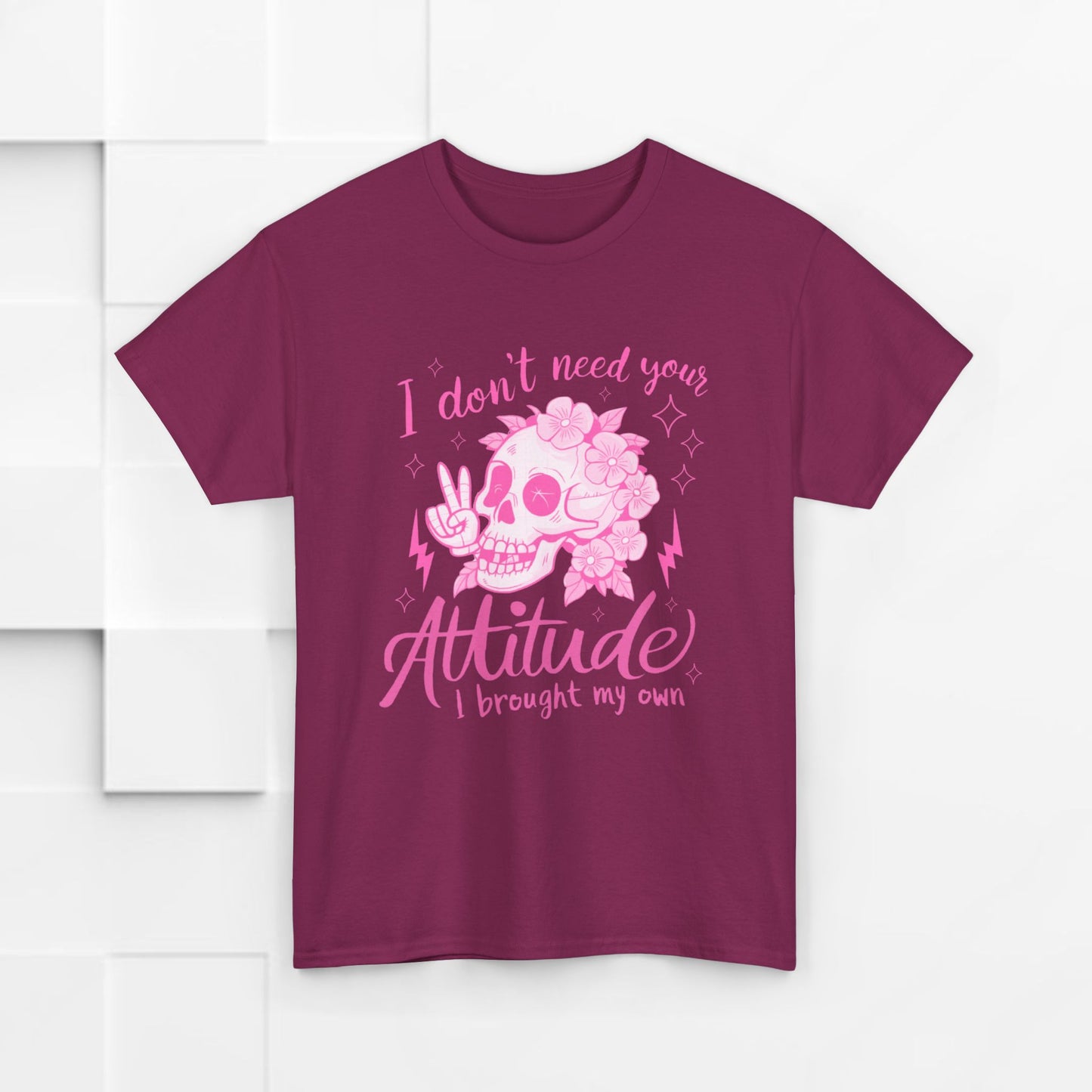 Unisex Heavy Cotton Tee - 'I Don't Need Your Attitude, I Brought My Own'