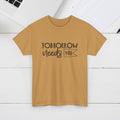 Inspirational Unisex Heavy Cotton Tee - 'Tomorrow Needs You' - GULLYDESIGN
