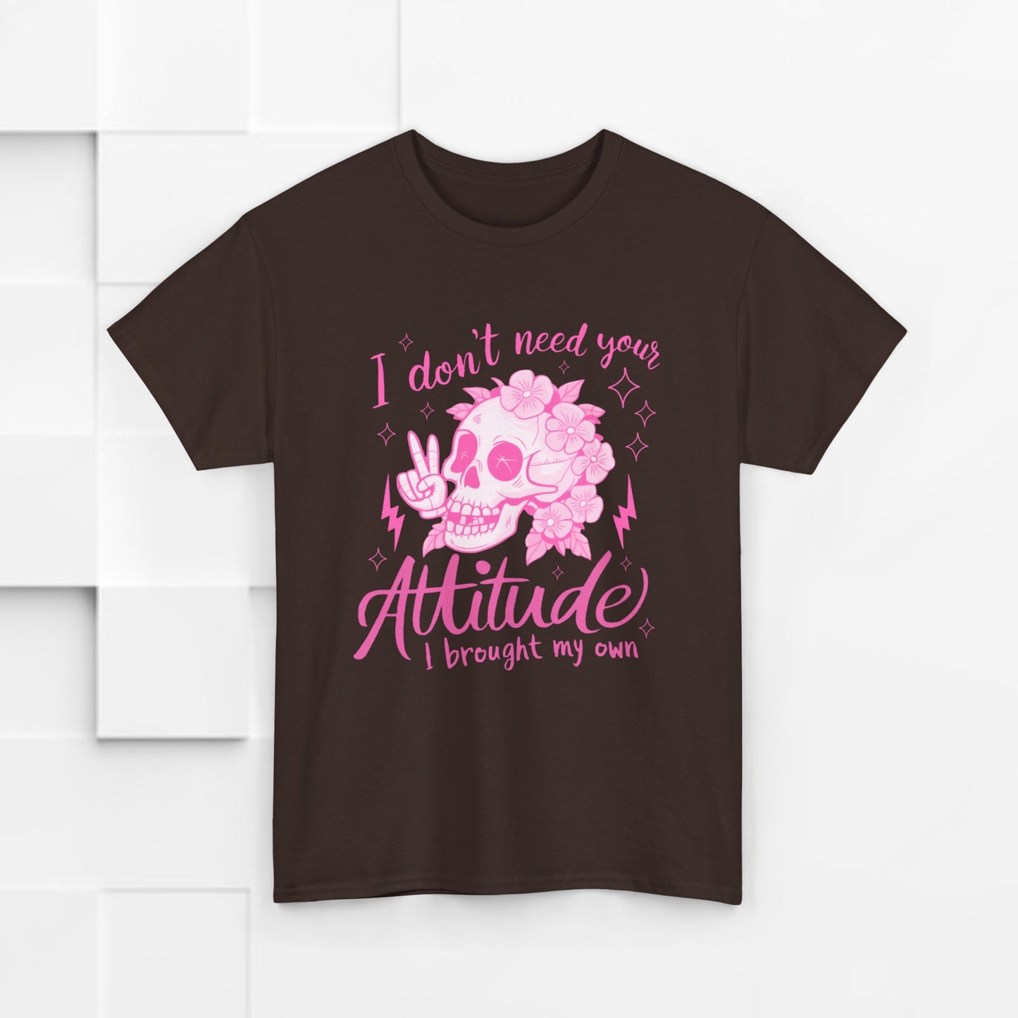 Unisex Heavy Cotton Tee - 'I Don't Need Your Attitude, I Brought My Own'