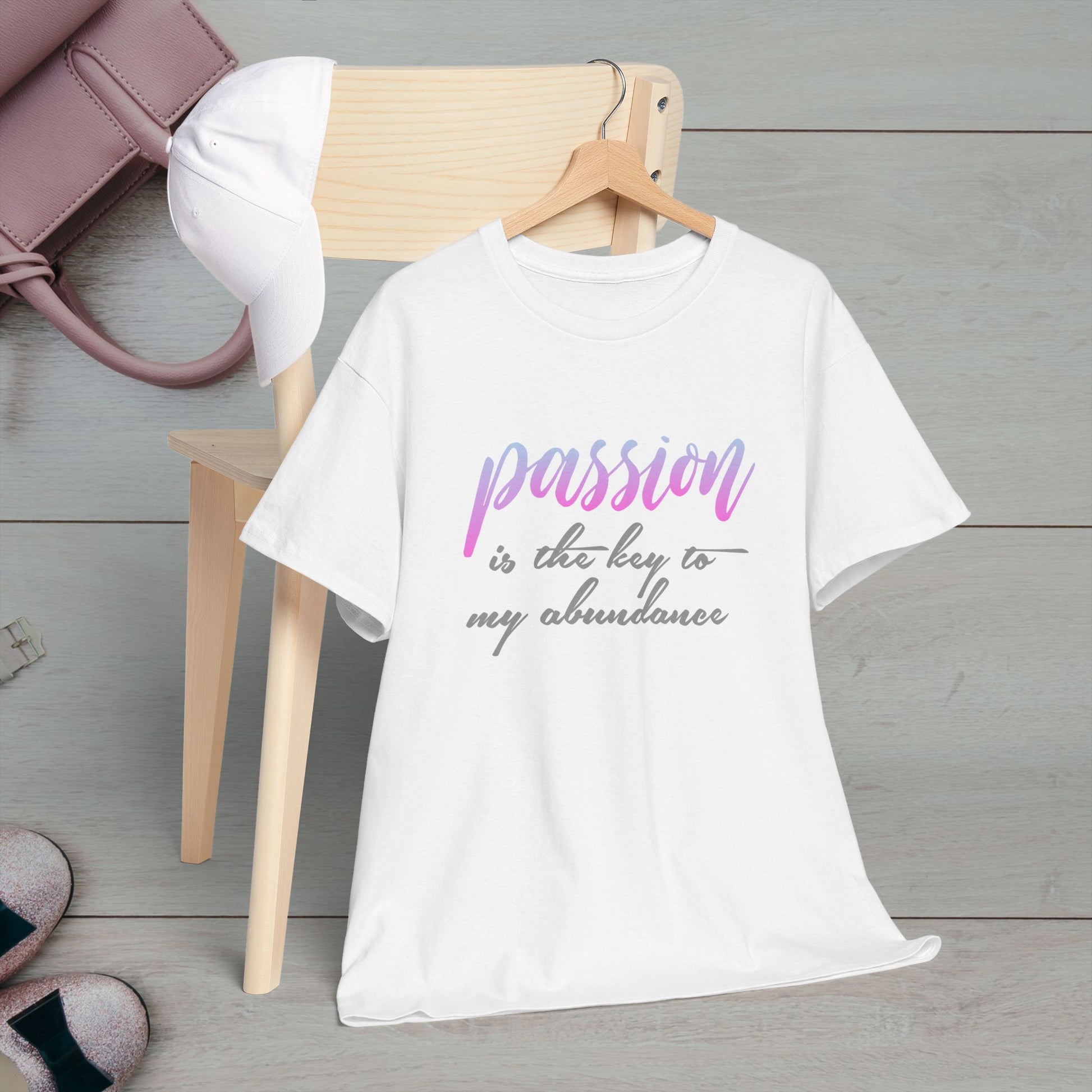 Passion is the Key Unisex Heavy Cotton Tee - Motivational T-Shirt for Inspiration and Abundance - GULLYDESIGN