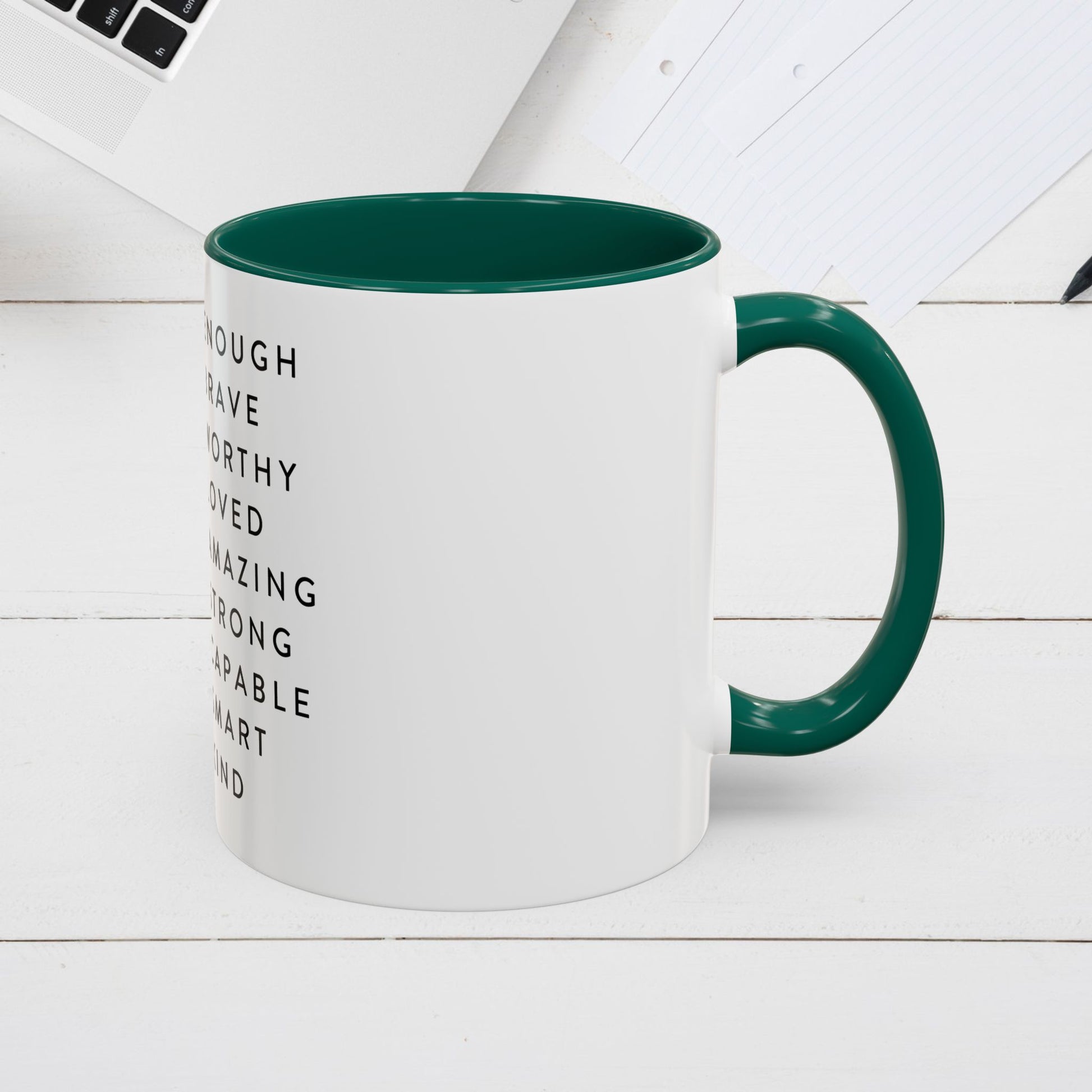 Inspirational Colorful Mug - Empowering Affirmations for Coffee Lovers - GULLYDESIGN