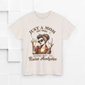 Just a Mom Heavy Cotton Tee - Funny Mom Shirt - GULLYDESIGN