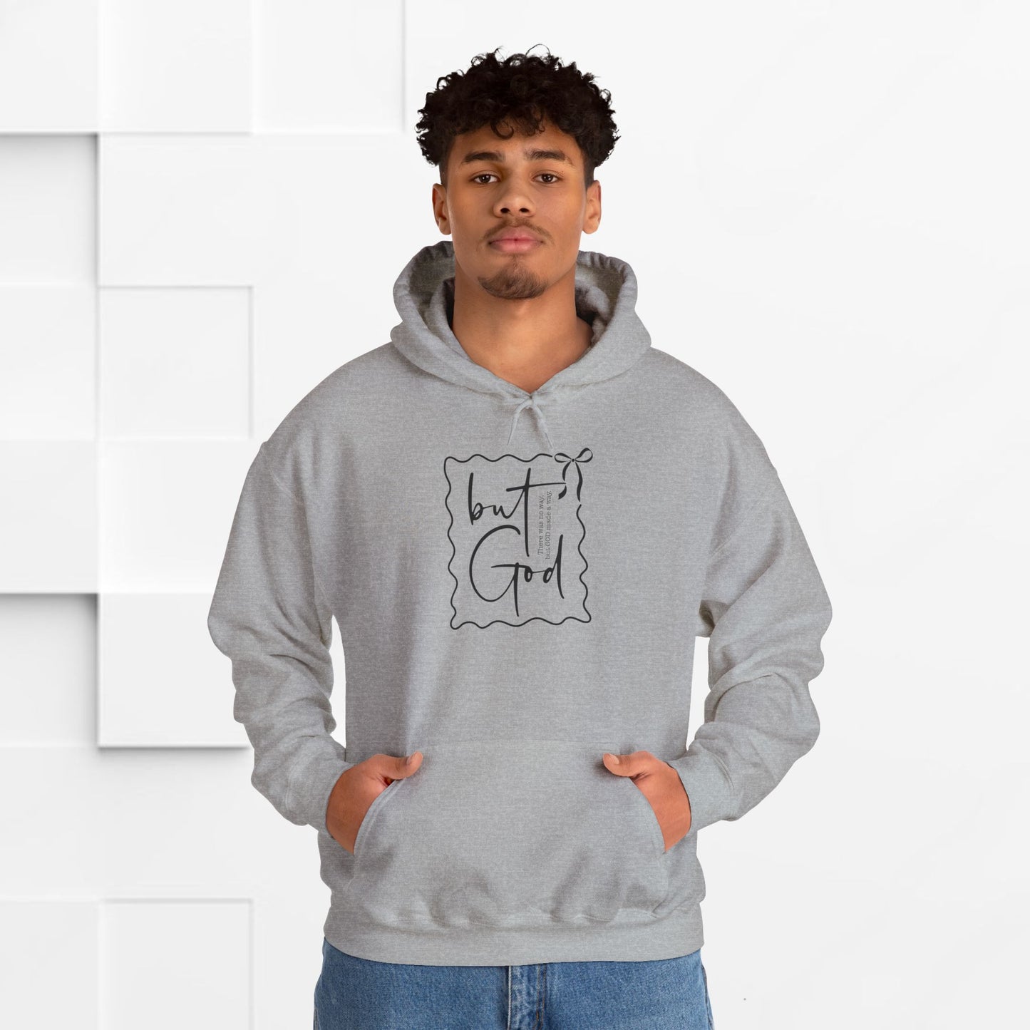 Inspirational Unisex Heavy Blend Hoodie - "but God" Design