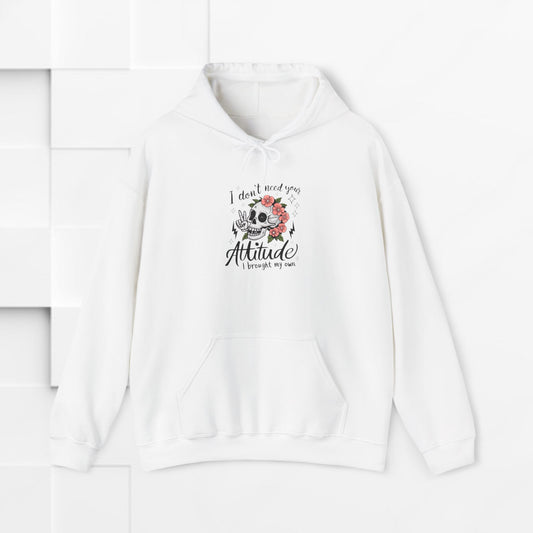 Attitude Floral Hoodie - Unisex Heavy Blend™ Sweatshirt