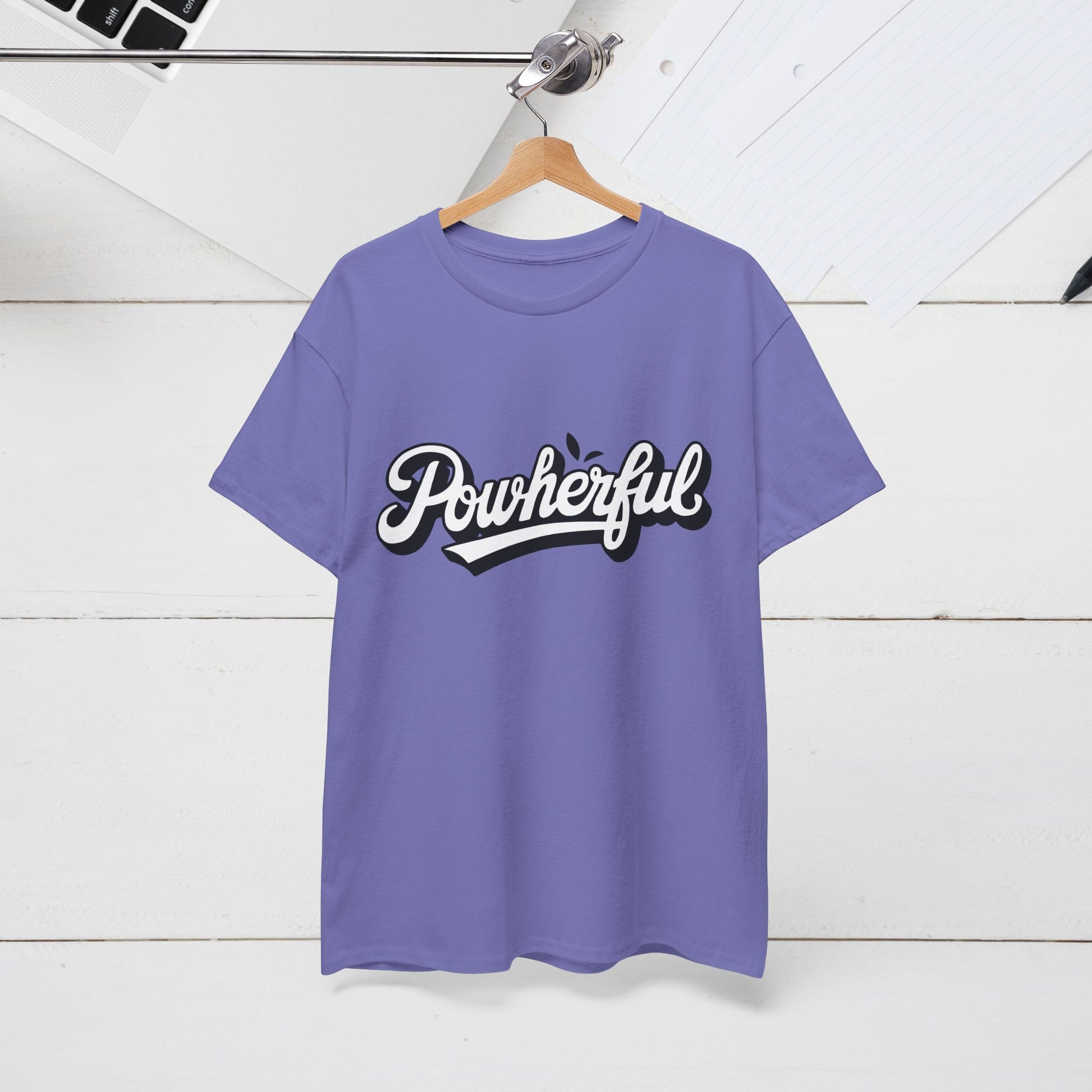 Unisex Heavy Cotton Tee - 'Powerful' Graphic Tee for Empowerment and Self-Expression - GULLYDESIGN