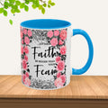 Colorful Floral Faith Mugs - Inspirational Coffee Cups for Home & Gifts - GULLYDESIGN