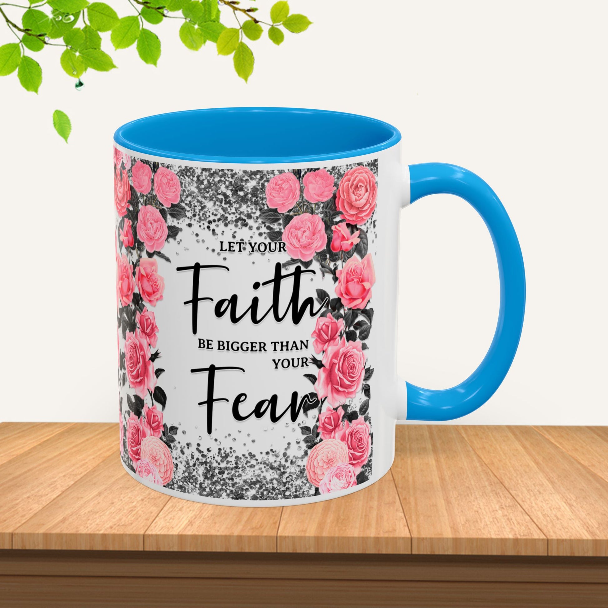 Colorful Floral Faith Mugs - Inspirational Coffee Cups for Home & Gifts - GULLYDESIGN