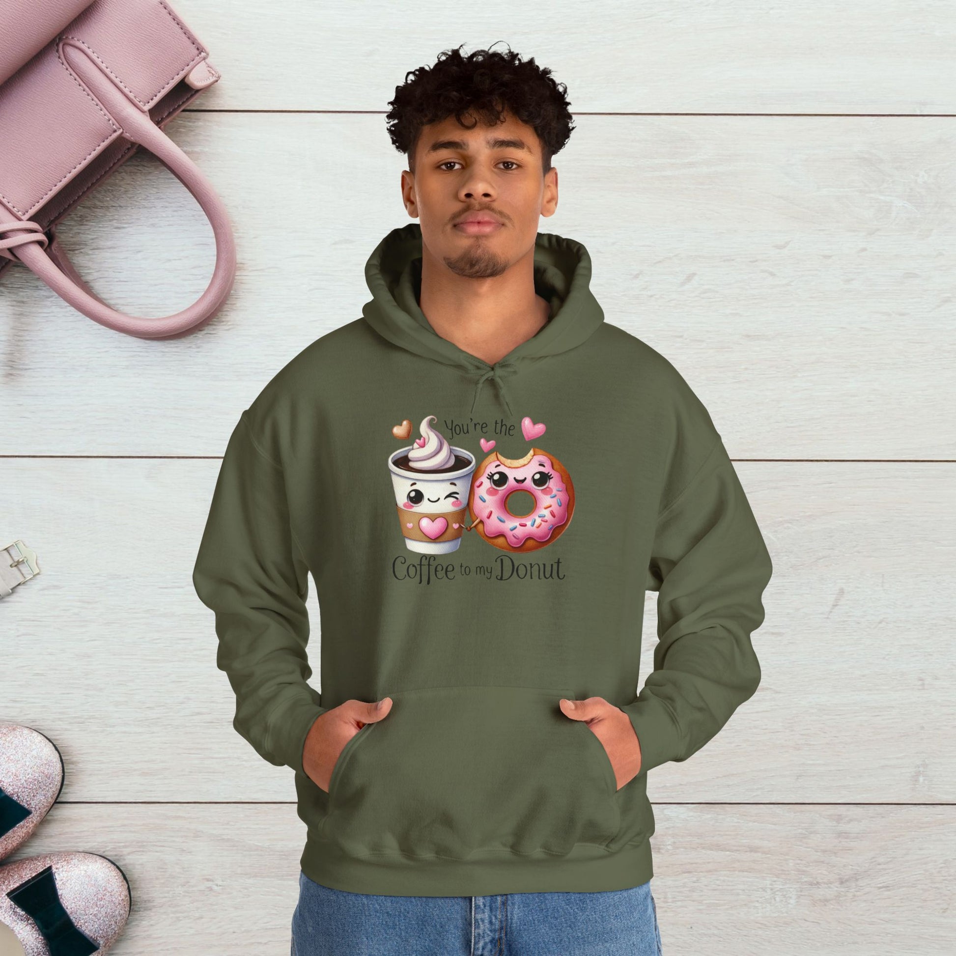 Cute Coffee & Donut Hoodie - You're the Coffee to My Donut Sweatshirt - GULLYDESIGN