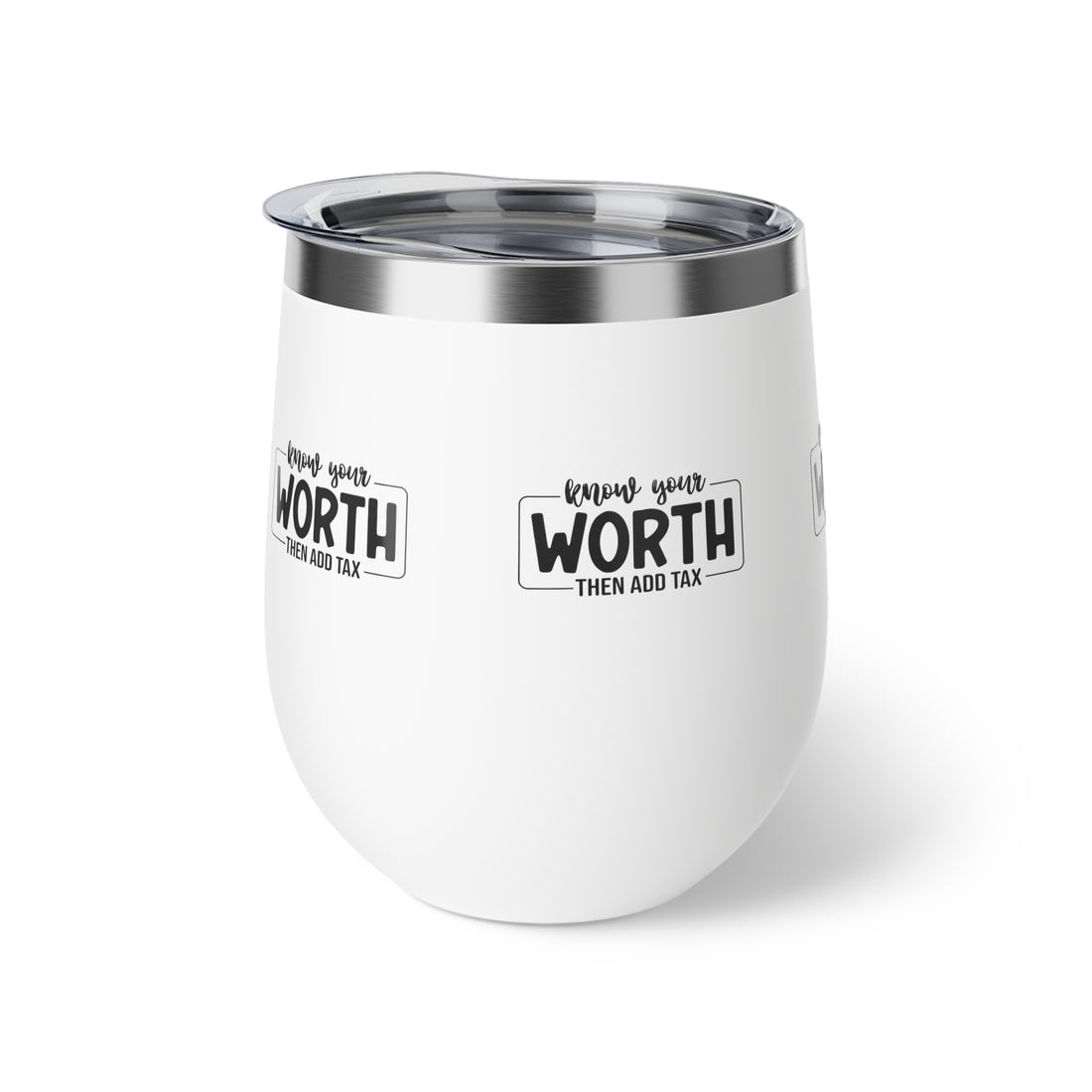 Inspirational Copper Insulated Cup - "Know Your Worth" 12oz - GULLYDESIGN