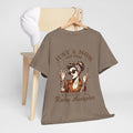 Just a Mom Heavy Cotton Tee - Funny Mom Shirt - GULLYDESIGN