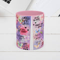 Inspirational Grateful and Thankful Butterfly Mug - Colorful 11oz & 15oz Coffee Cup with Motivational Quotes - GULLYDESIGN