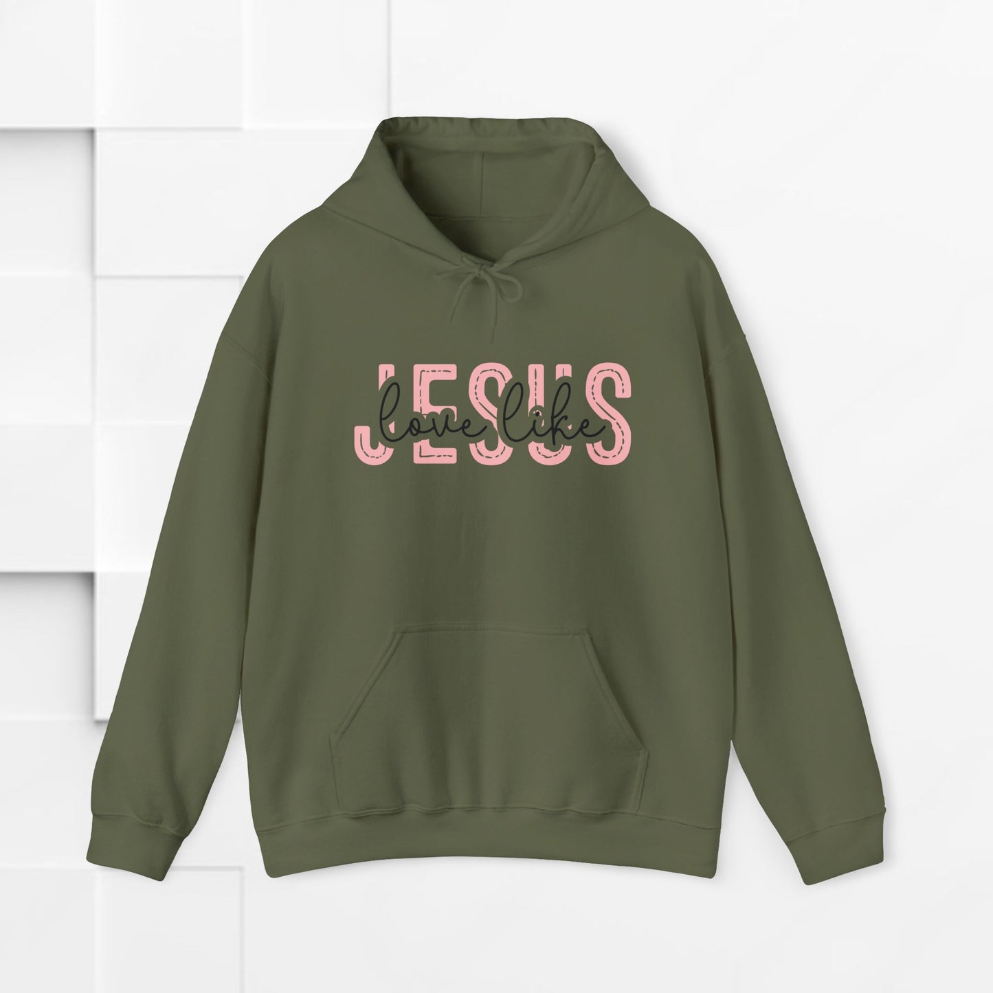 Inspirational Jesus Sweatshirt – Unisex Heavy Blend™ Hoodie with 'Love Like' Design