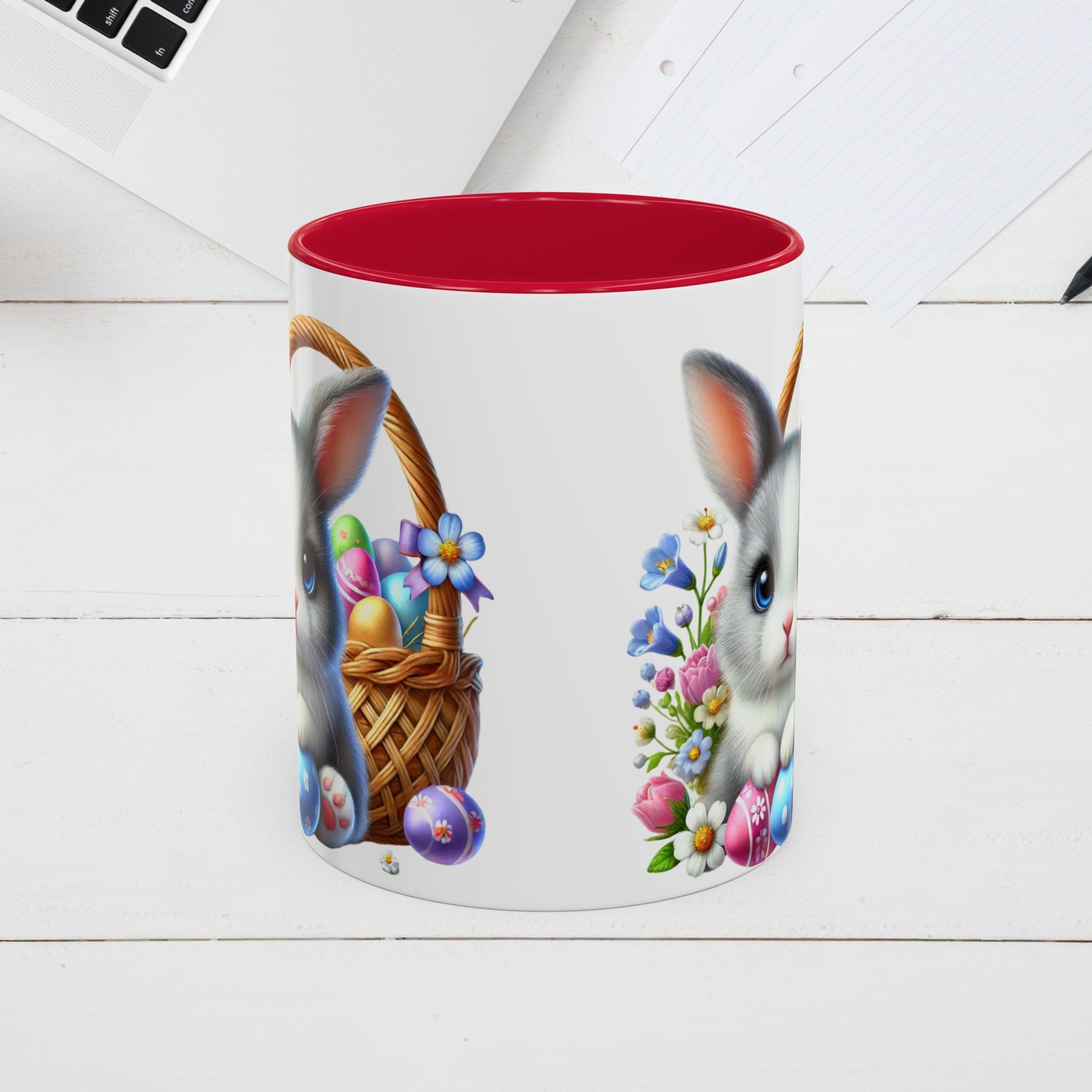 Cute Easter Bunny Mug - Colorful Ceramic Coffee Cup for Spring Celebrations - GULLYDESIGN