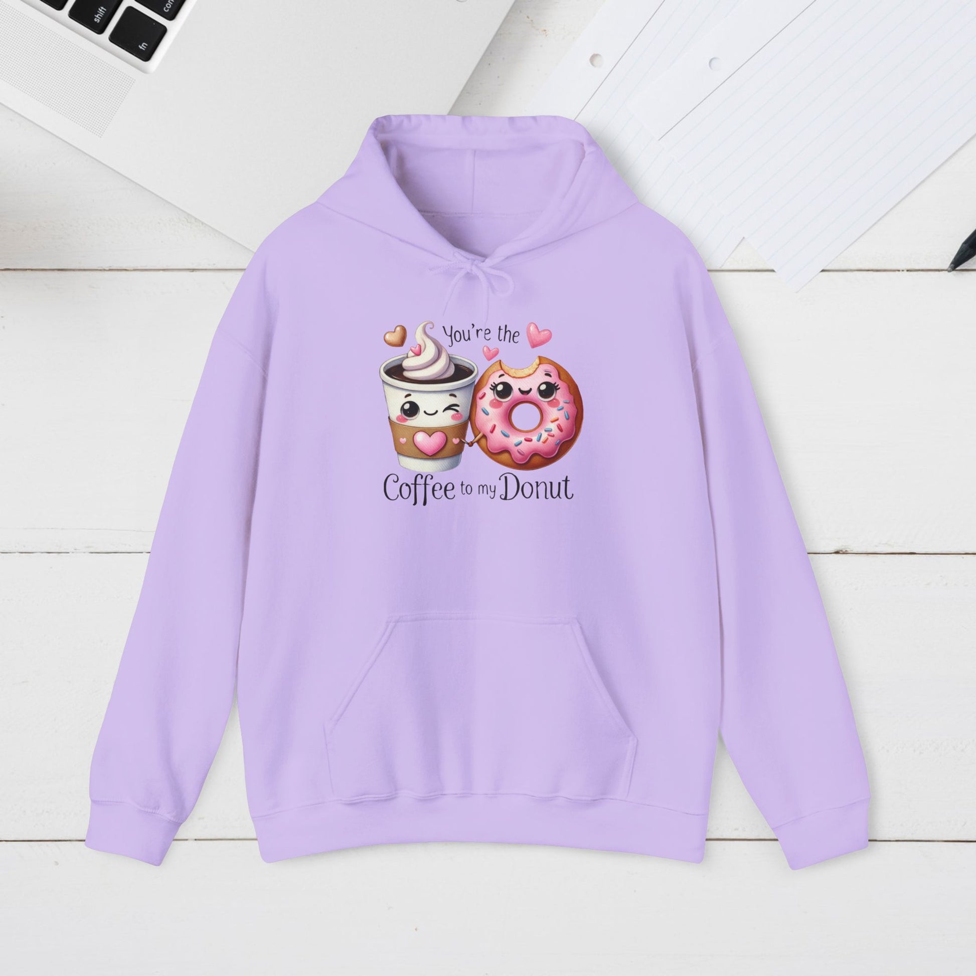 Cute Coffee & Donut Hoodie - You're the Coffee to My Donut Sweatshirt - GULLYDESIGN