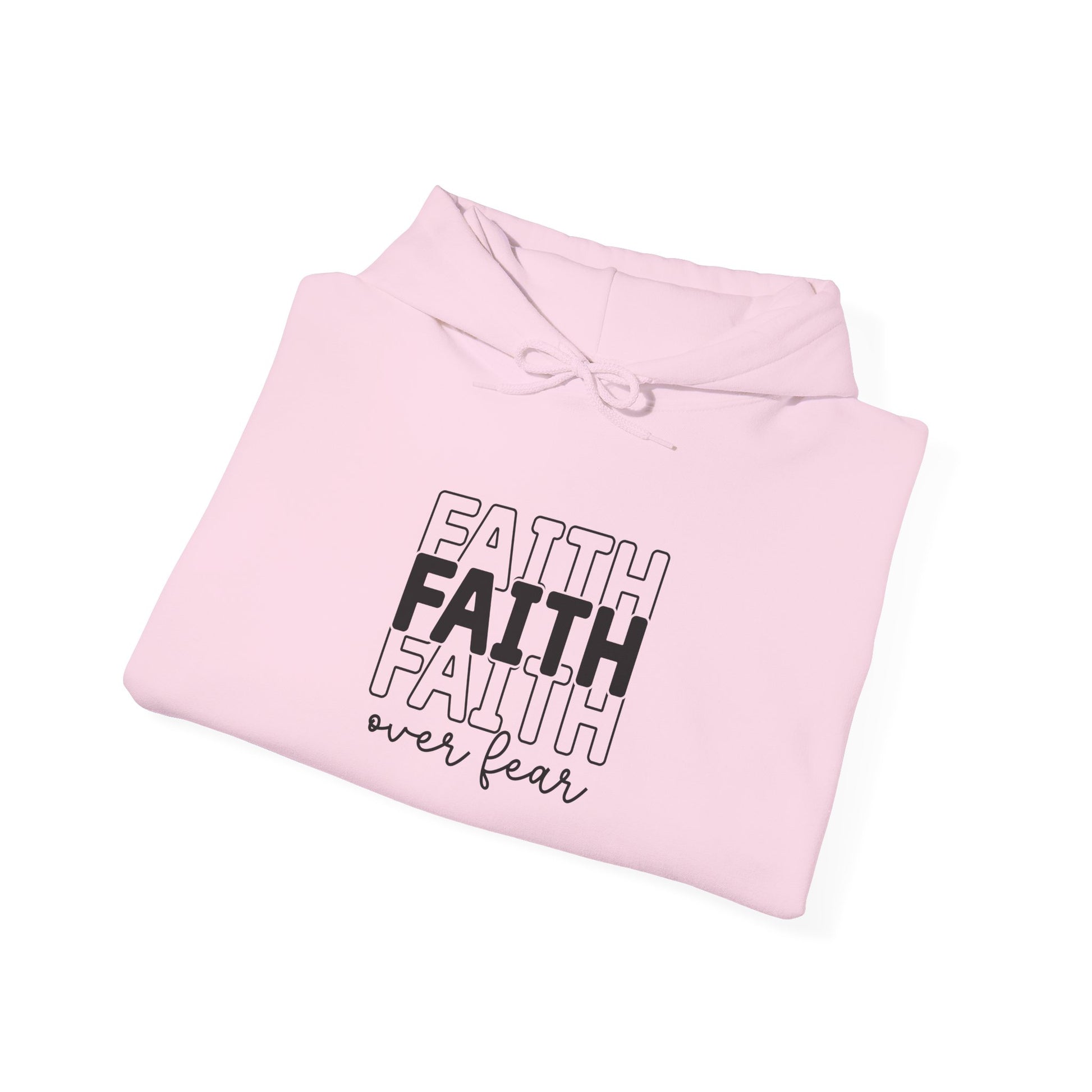 Faith Over Fear Unisex Hooded Sweatshirt - Inspirational Casual Wear - GULLYDESIGN