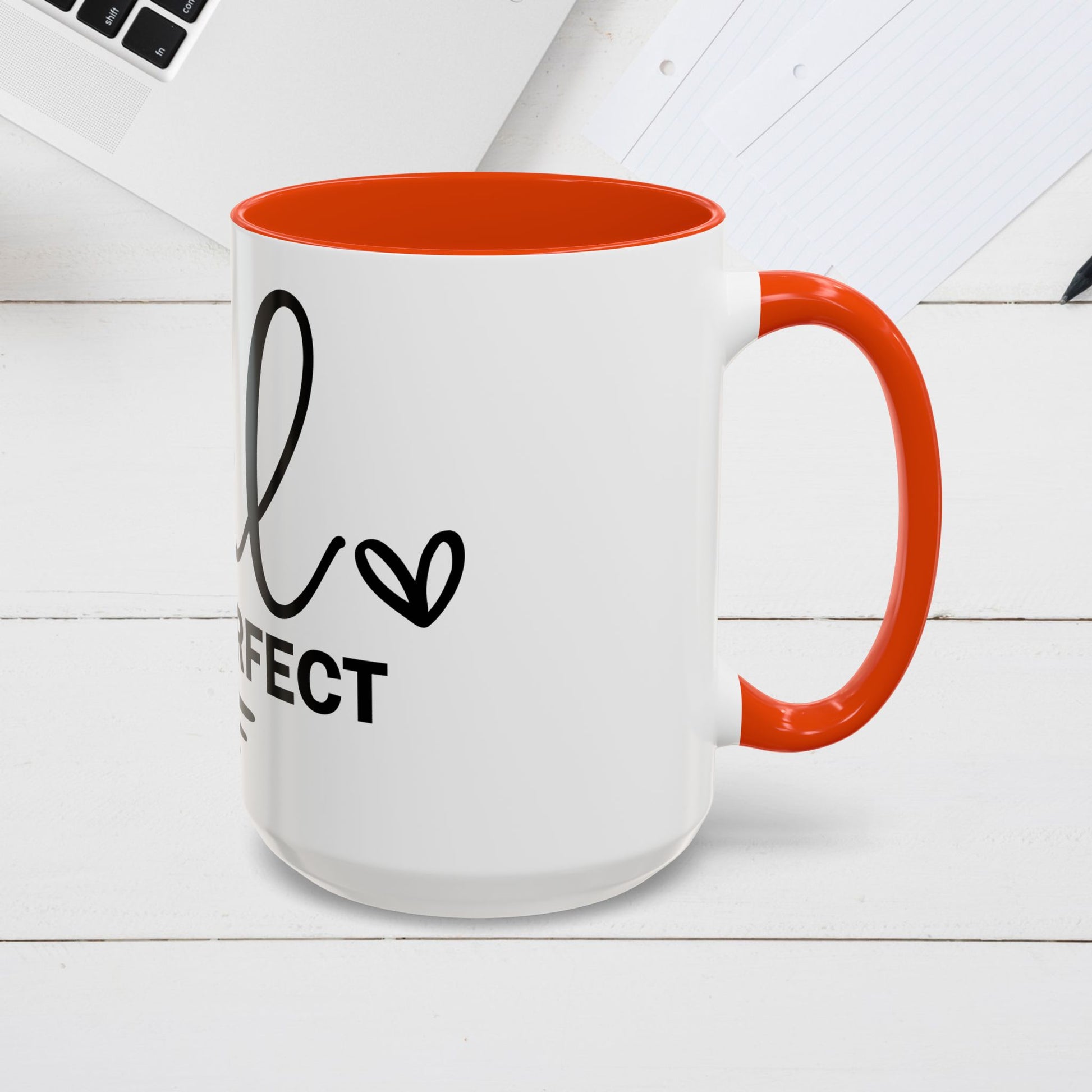 Inspirational Coffee Mug - "Be Real Not Perfect" - Colorful 11oz & 15oz Designs - GULLYDESIGN