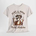 Just a Mom Heavy Cotton Tee - Funny Mom Shirt - GULLYDESIGN